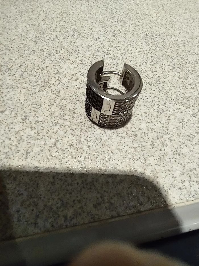 Boucles d'oreilles en argent recto verso strass blanc ou noir - photo numéro 5