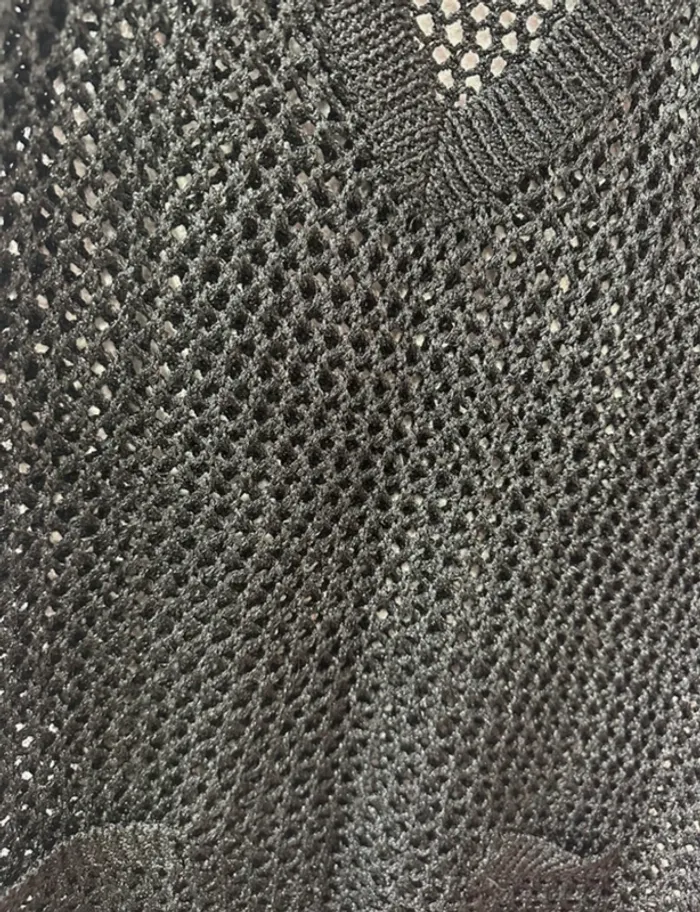Robe de plage en crochet noir à paillettes - photo numéro 3