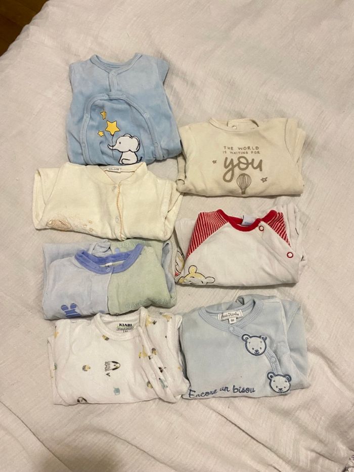 Lot pyjama hiver 0-1mois