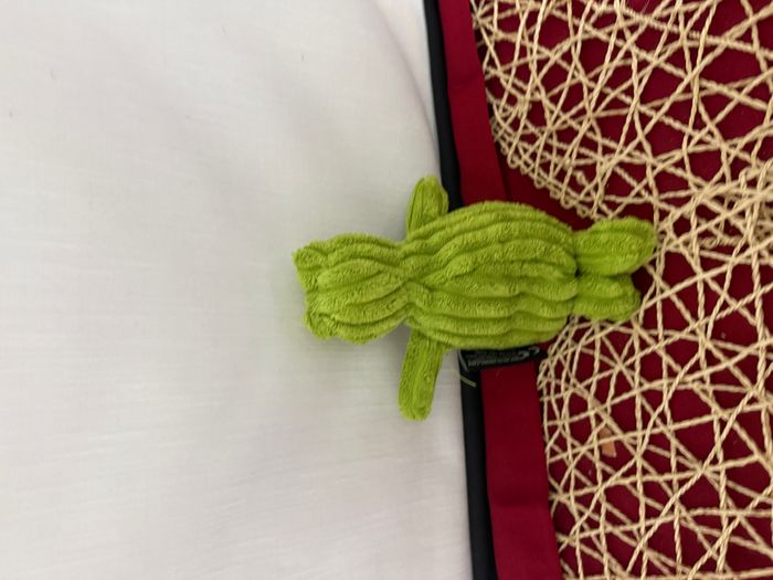 Petite Peluche Grenouille Vert Croakos Col LES DEGLINGOS - photo numéro 3