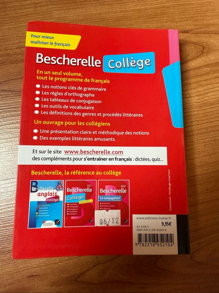 Bescherelle collège nouvelle édition hatier - photo numéro 3