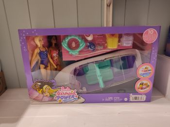 Poupée Barbie Mermaid power-bateau