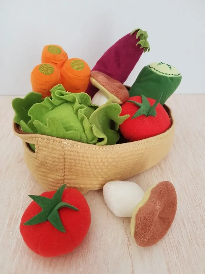 Panier en tissu et lot de légumes du potager - photo numéro 20