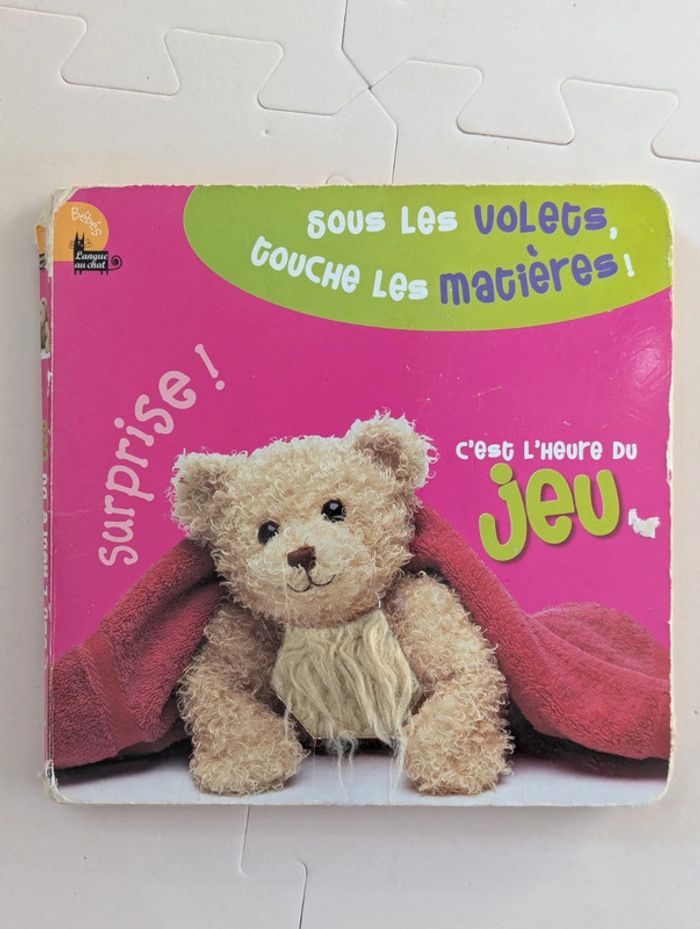 Lot 2 livres bébé sensoriels – C’est l’heure du jeu et du bain – avec textures et volets - photo numéro 2