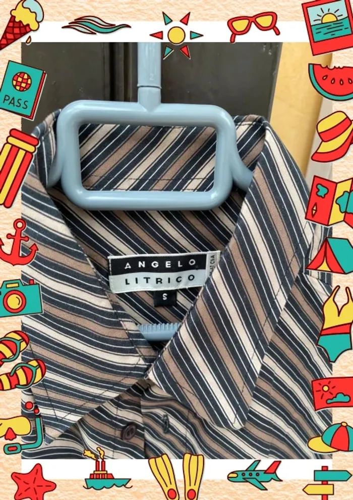 Chemise rayée à rayures Angelo litrico s - photo numéro 2