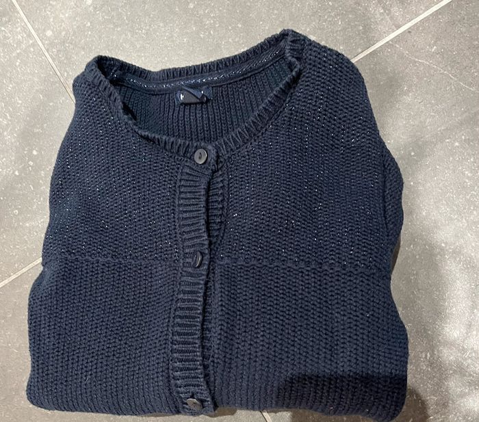 Gilet bleu marine pailleté 10ans