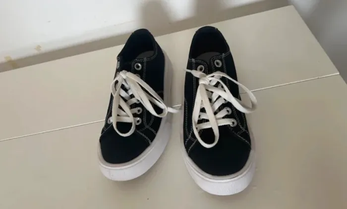 tommy hilfiger baskets compensées noire pointure 37 - photo numéro 3