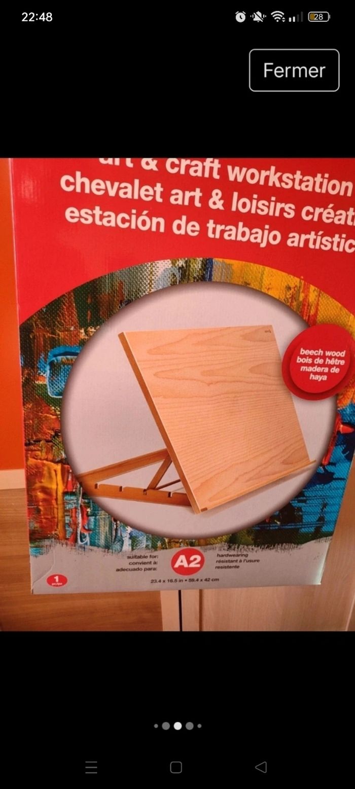 Chevalet de table a dessin - photo numéro 5