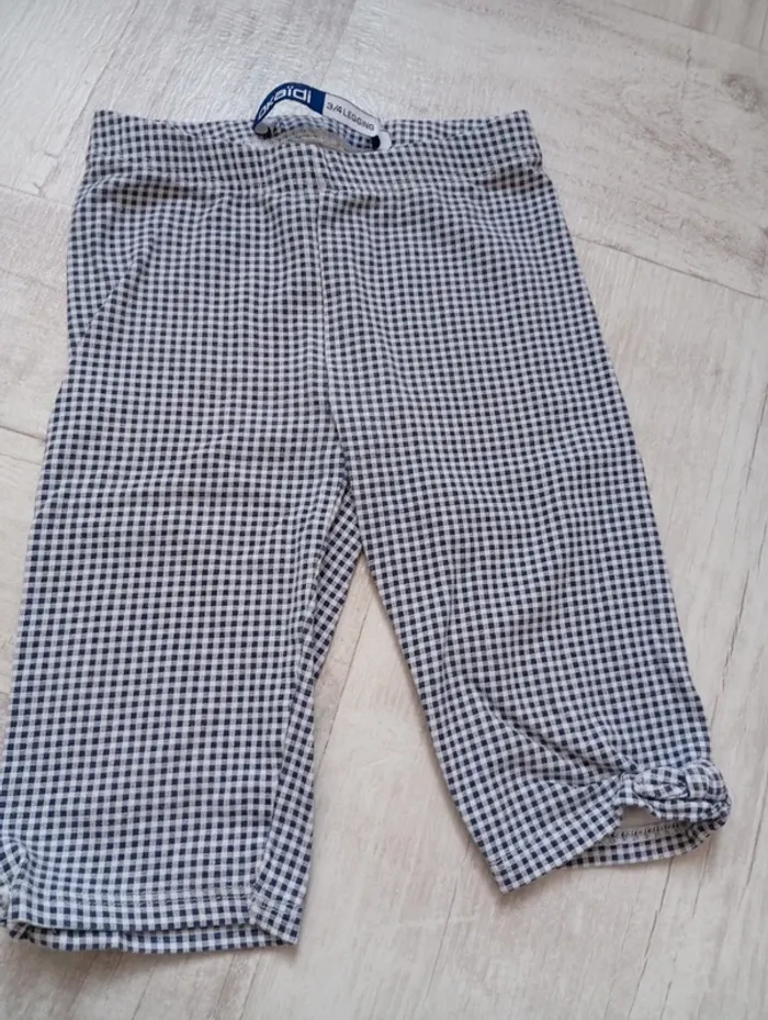 Pantacourt legging carreaux 4 ans