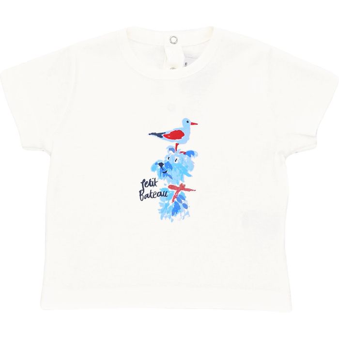 T-Shirt à manches courtes 3 mois Petit Bateau