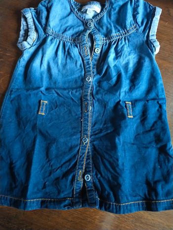 Robe en jeans dégradé de bleus 12 mois
