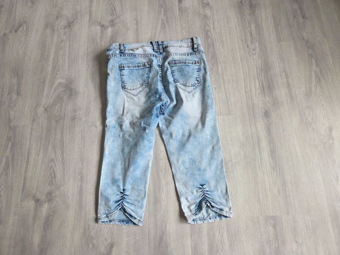 Pantacourt jean x-max taille L/40 - effet usé et strass - photo numéro 6