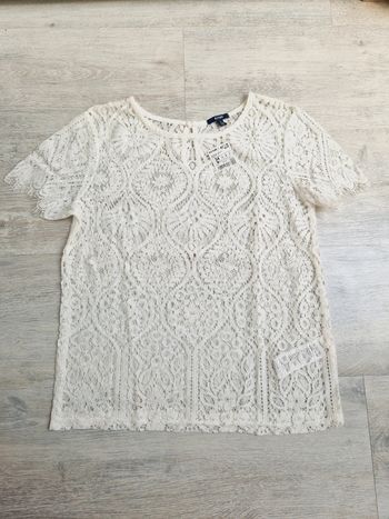 Blouse dentelle Kiabi 34 neuve avec étiquette blanche