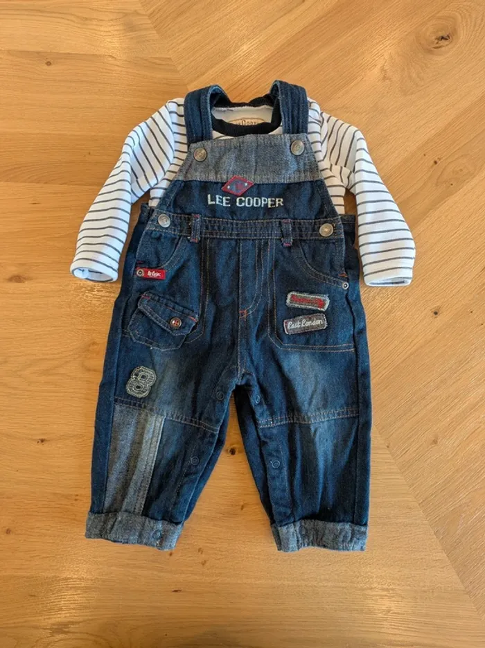 Salopette et t-shirt manches longues Lee Cooper - Taille : 9 Mois - photo numéro 3