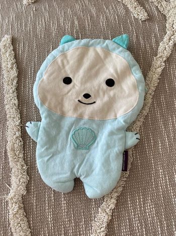 Doudou range pyjama tissu 27cm sergent major ours bleu et blanc parfait état