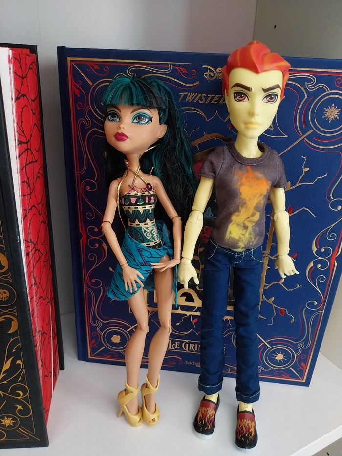 2 Poupées Monster High Thomas Cramé et Cleo de Nile 13 Wishes Mattel