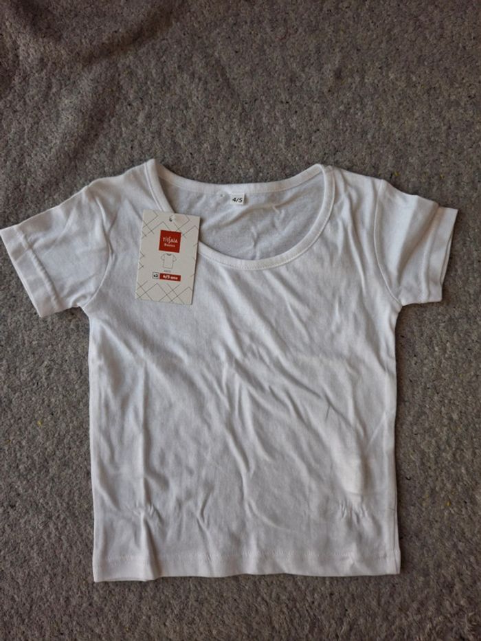 Maillot de corps tissaia blanc 4-5ans