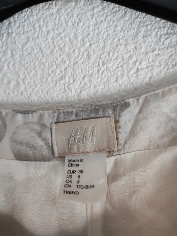 H&M robe motifs écailles en soie taille M - photo numéro 3