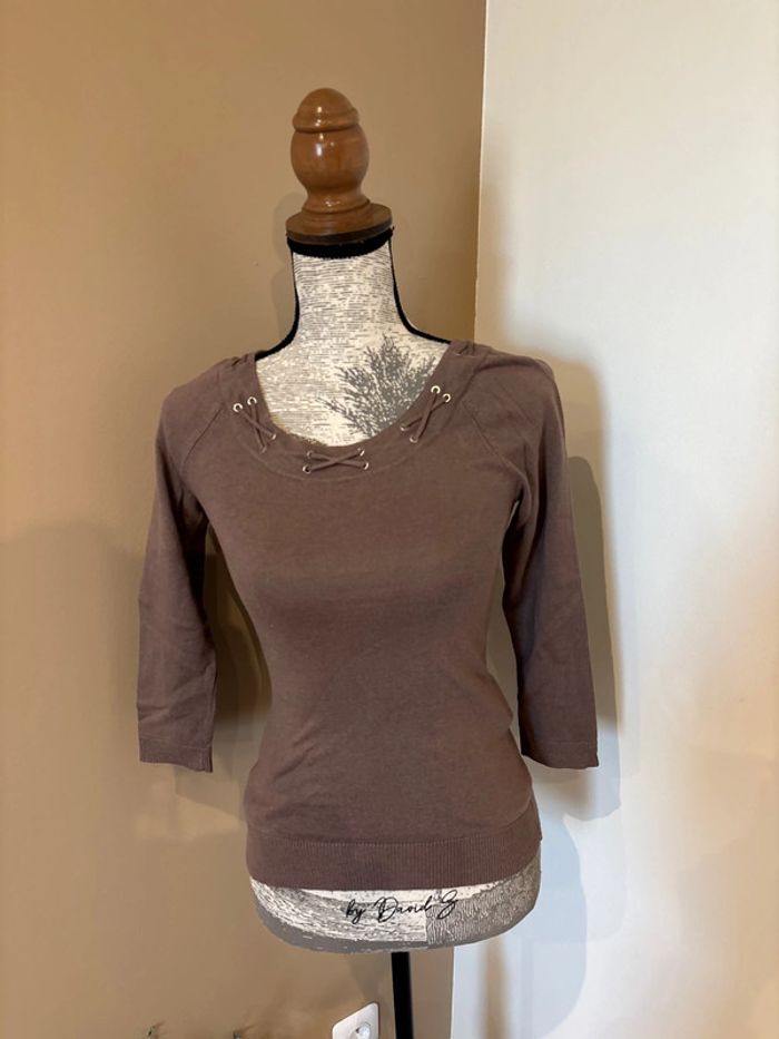 Pull manches 3/4 femme Morgan taille XS - photo numéro 2