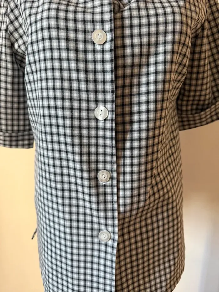 Chemisier vintage à carreaux en très bon état modissimo taille 38/40 - photo numéro 4