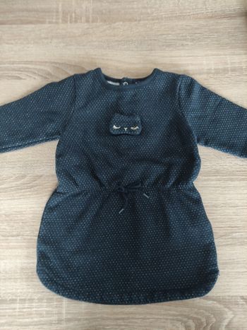 Robe épaisse bleue marine