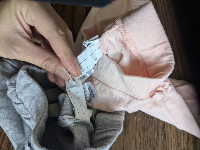 Lot de 2 pantalons U touts petits gris rose 6mois - photo numéro 6