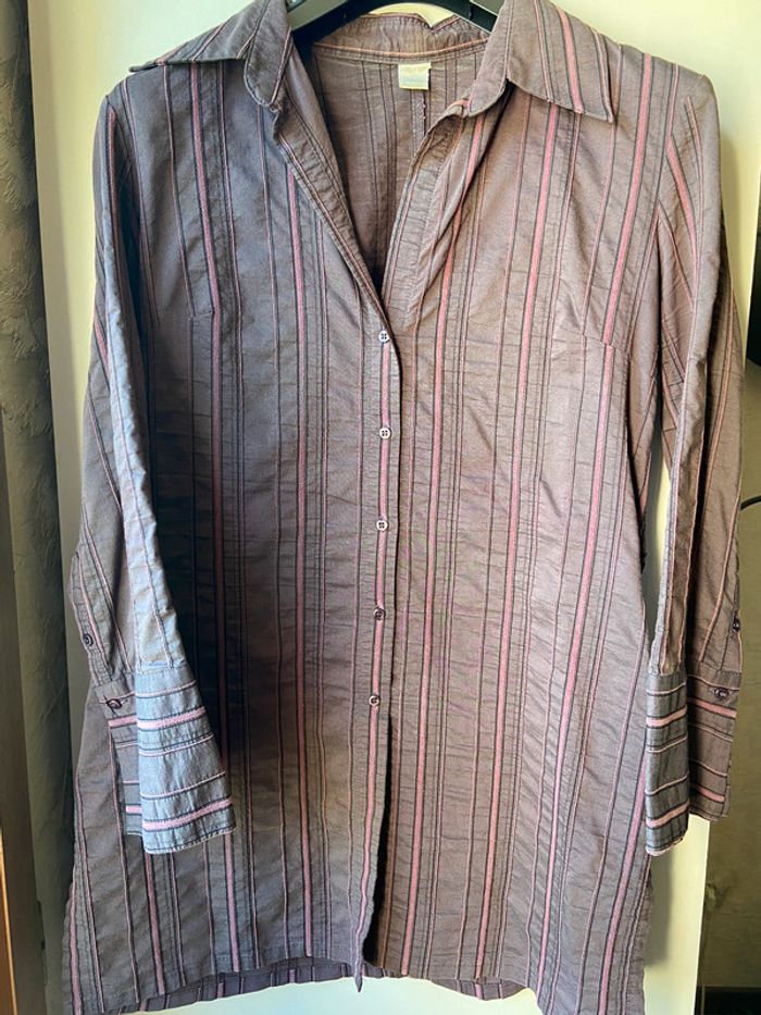 Tunique longue parme camaïeu