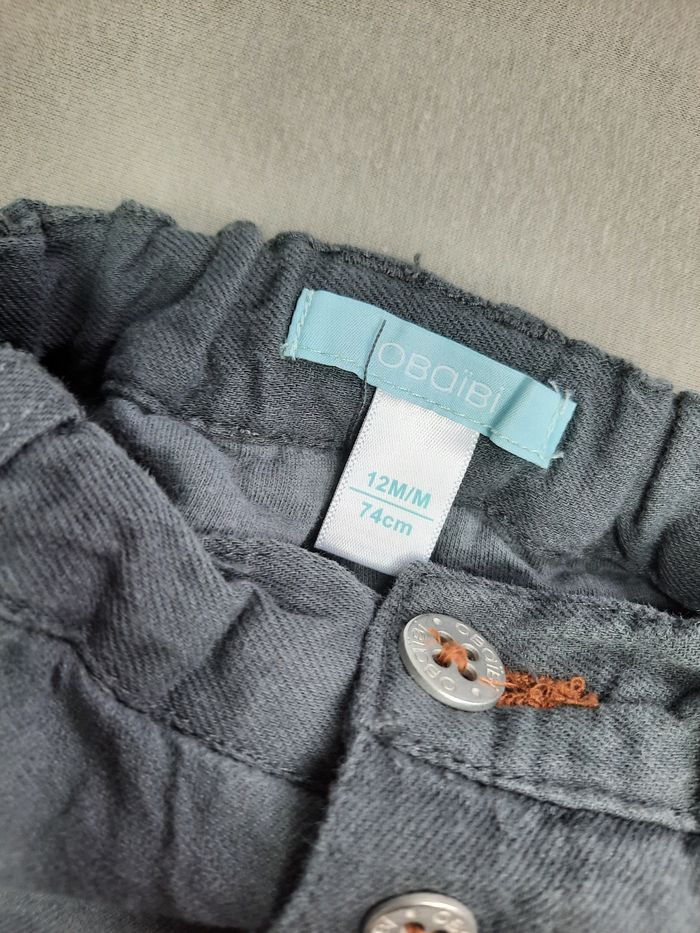 Lot 2 pantalons bébé 12 mois - photo numéro 4