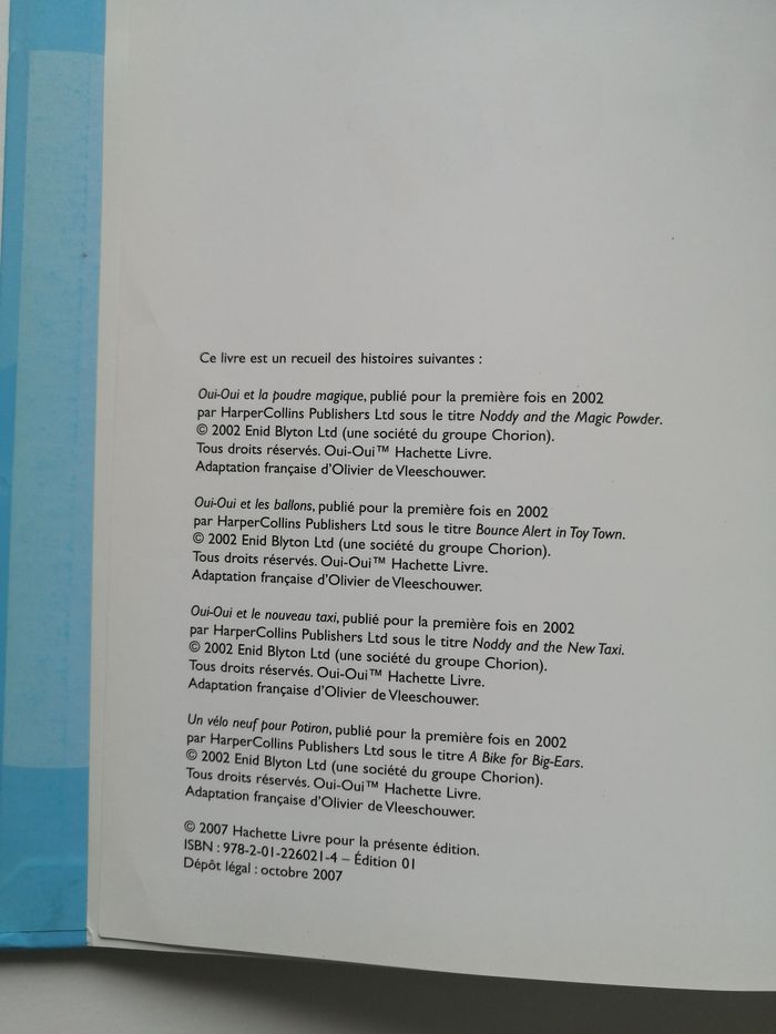 les aventures de oui-oui livre enfant - photo numéro 2