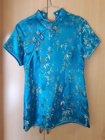 Tunique turquoise chinoise