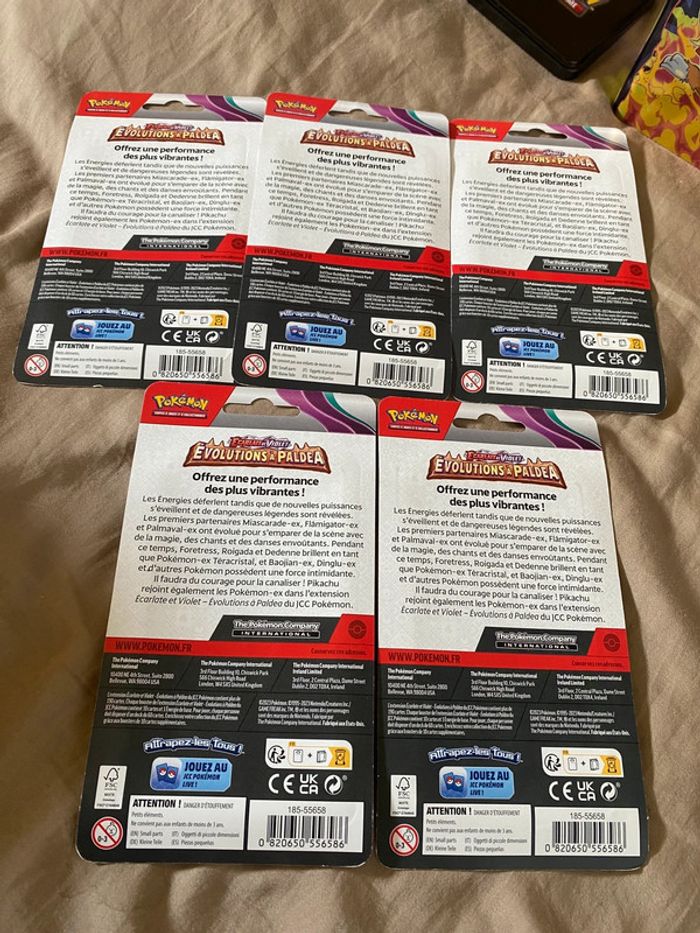 Lot de 5 blisters pokémon Évolutions à paldea - photo numéro 2