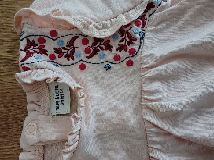 Lot de 2 tee shirts manche longue bébé fille 3 mois - photo numéro 5