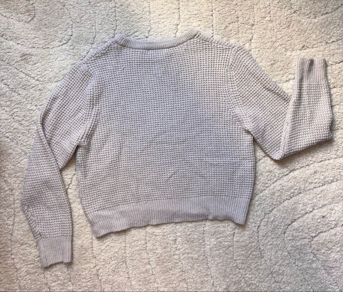 Pull beige en maille - photo numéro 6