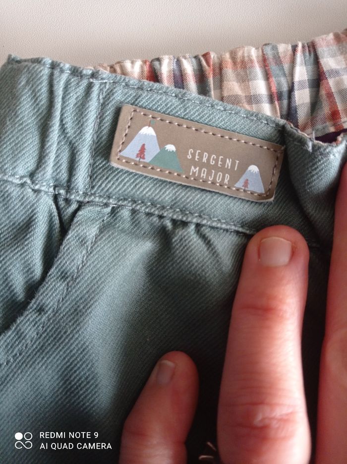 Pantalon 9 mois sergent major vert - photo numéro 4