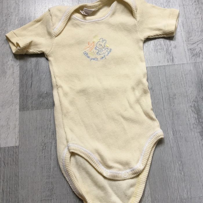 Body jaune mixte manches courtes 3mois