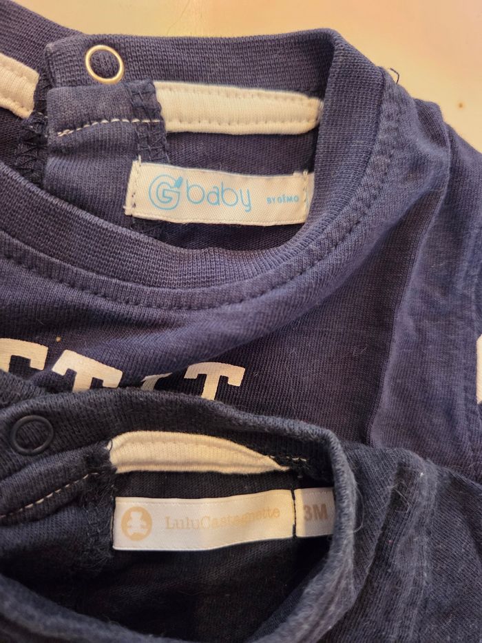 Lot t-shirts manches longues 3 mois - photo numéro 3
