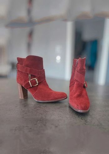 Bottines nubuck bordeaux San Marina