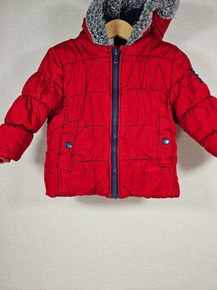 Doudoune rouge intérieur polaire  baby club 80 cm - photo numéro 2