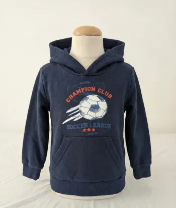 Sweat à Capuche Tissaia - 3 ans - Bleu Marine "Champion Club" Foot