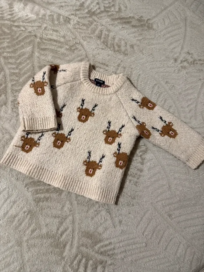 Pull bébé garçon motif rennes – KIABI – 6 mois