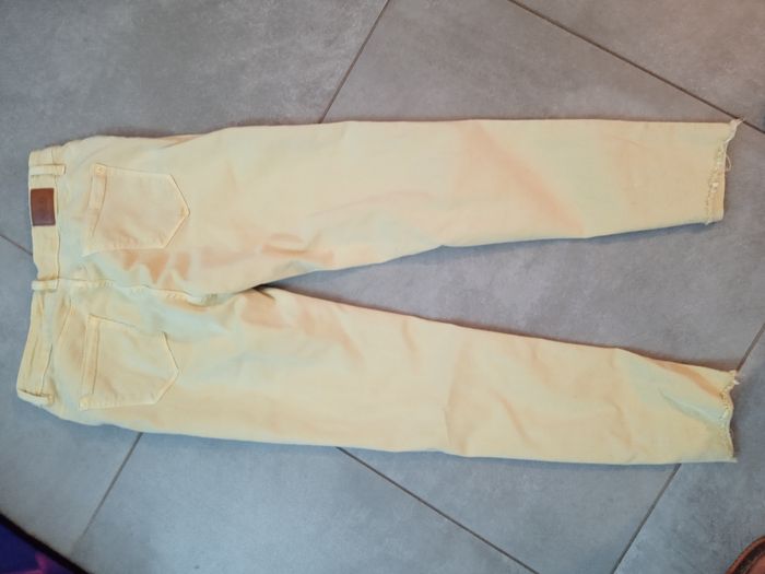 pantalon skinny neuf jaune pale vs miss - photo numéro 5