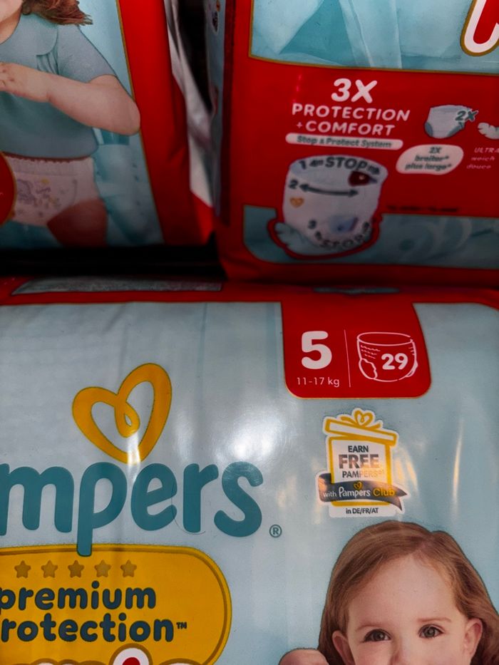 Trio- Pack De 87 Couches Pampers Protection Premium Pants Culotte Neuf Dans L’emballage  ( Format XXL ). - photo numéro 2