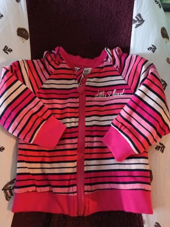 Veste fille rose 9-12 mois