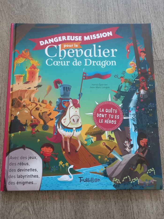 Dangereuse mission pour le chevalier cour de dragon Livre jeu