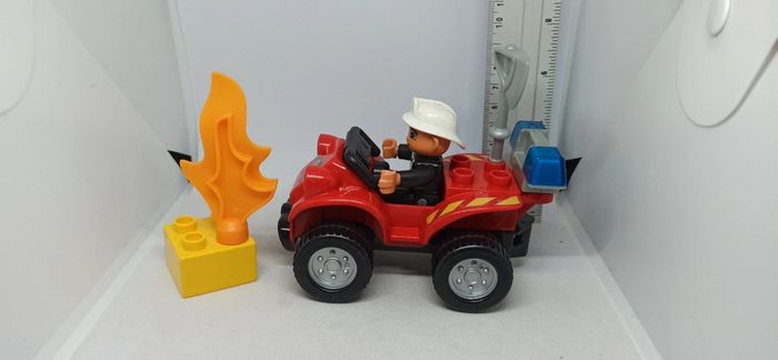 Véhicule quad de pompier lego duplo avec feu - photo numéro 5