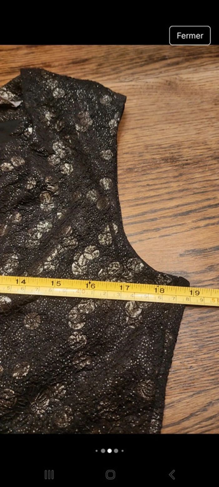 Jolie Robe noir brillant Cassis taille 42 - photo numéro 12