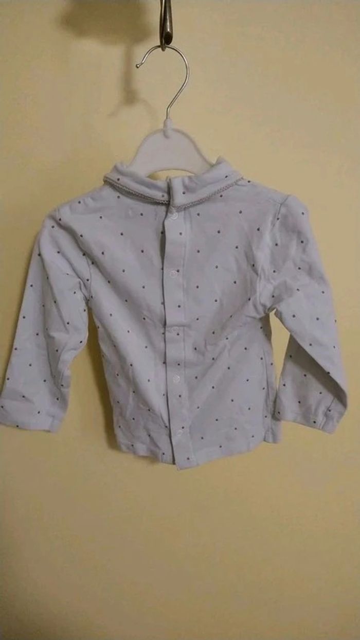 Maillot manches longues col roulé taille 9 mois marque kiabi - photo numéro 2