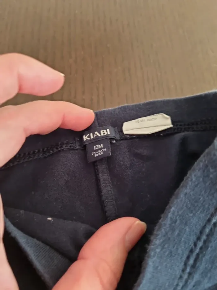 Bermuda legging 12 mois kiabi bleu marine très bon état - photo numéro 2