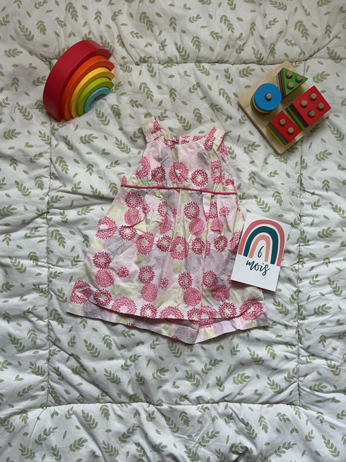 robe sans manches motifs rose 6 mois obaibi
