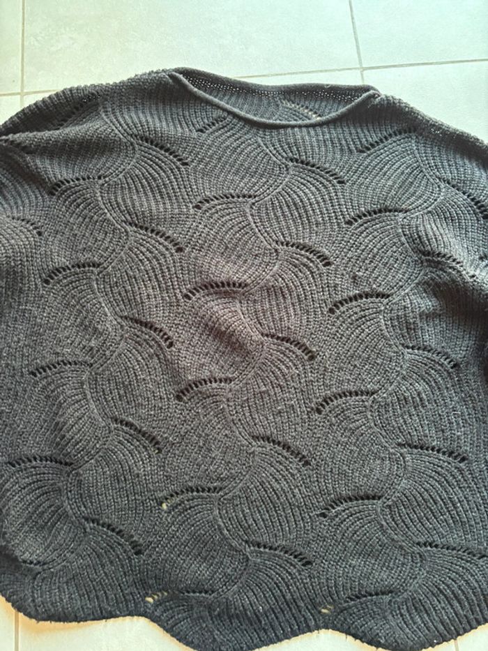 Pull oversize légèrement ajouré noir L SHEIN - photo numéro 2